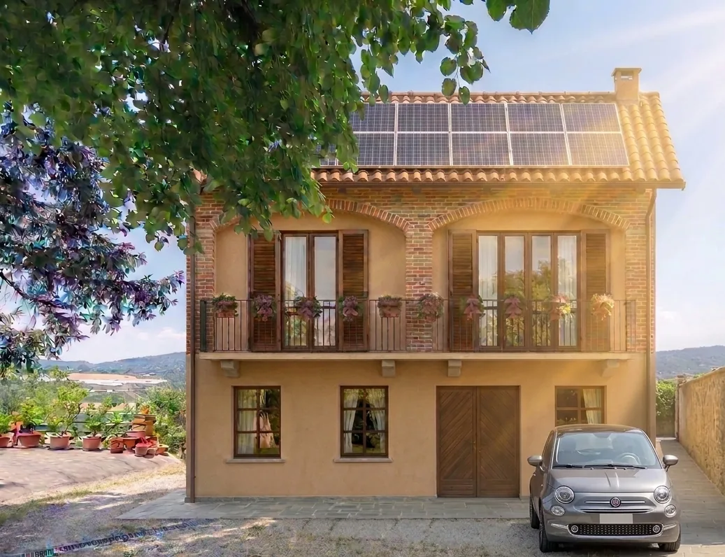 Render della ristrutturazione di un cascinale a Pino Torinese